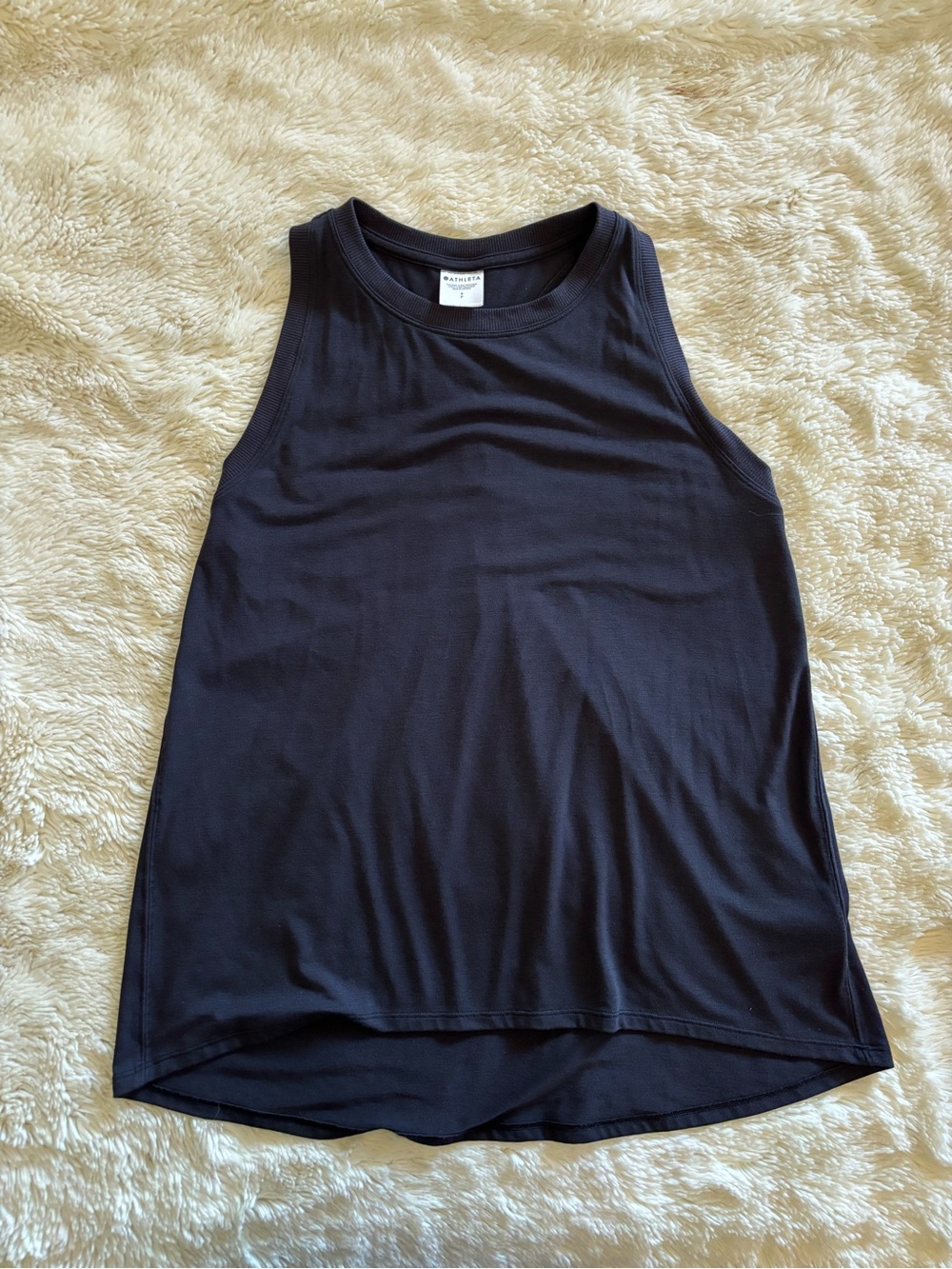 Athleta Ease In Black Racerback Tank, Small, Excellent Condition - Picture 3 of 3